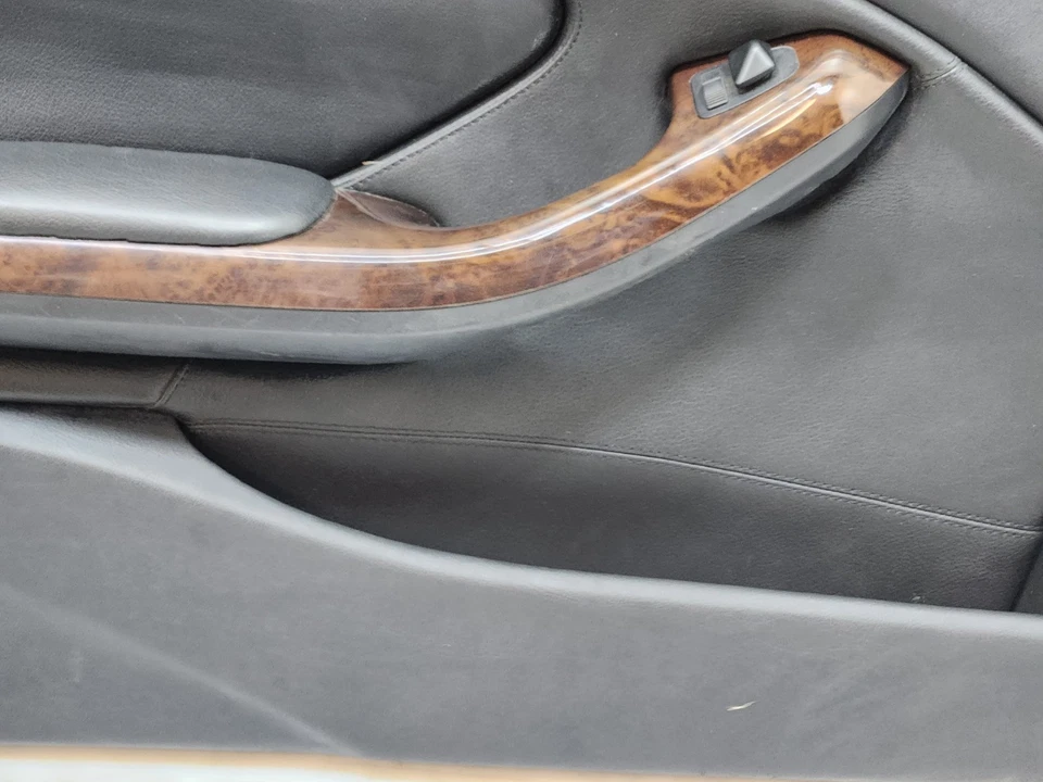 ✅00-06 OEM BMW E46 330 Convertible Puerta Delantera Izquierda Tarjeta Cuero Borde Panel Negro Foto 4 de 4