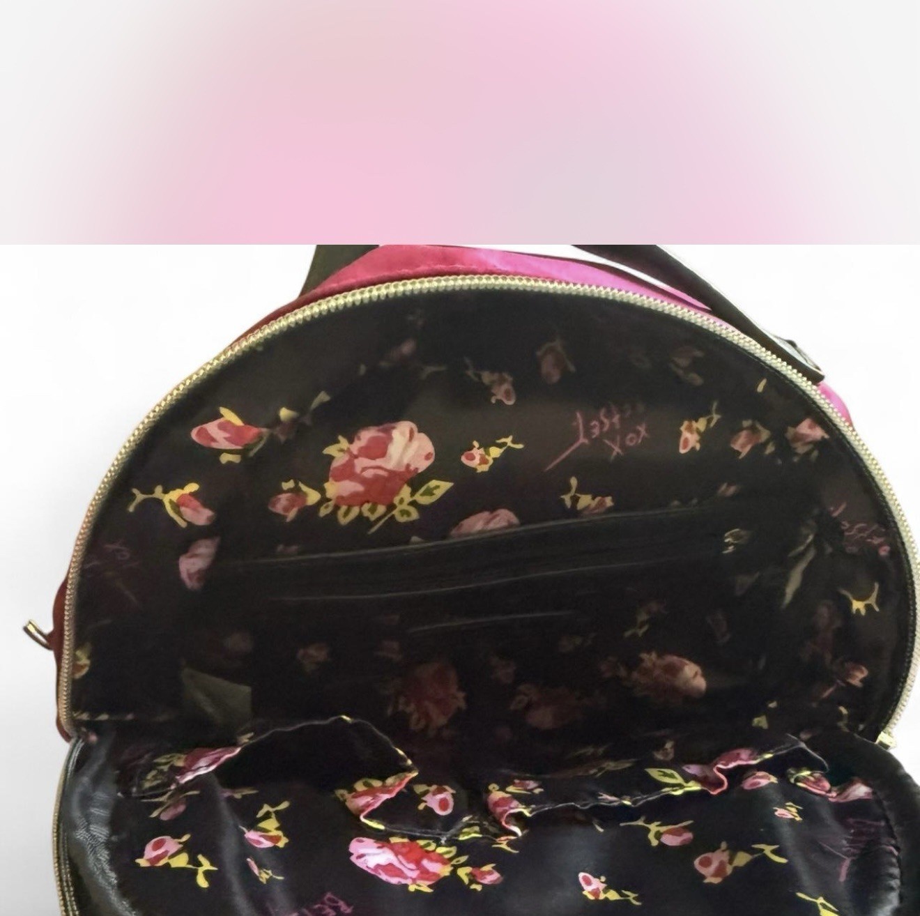 Betsy Johnson Pink Mini Backpack with Butterfly D… - image 4