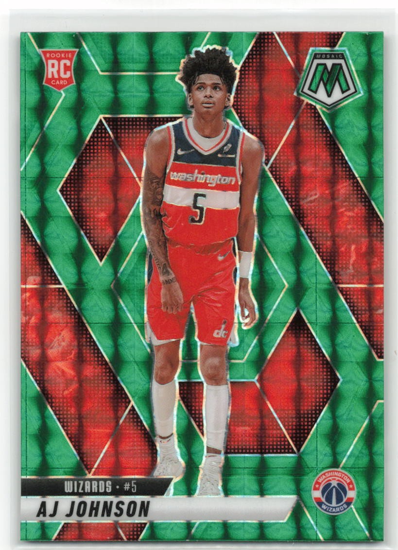 2024-25 Panini Mosaic AJ Johnson #215 Green Mosaic Prizm (RC)