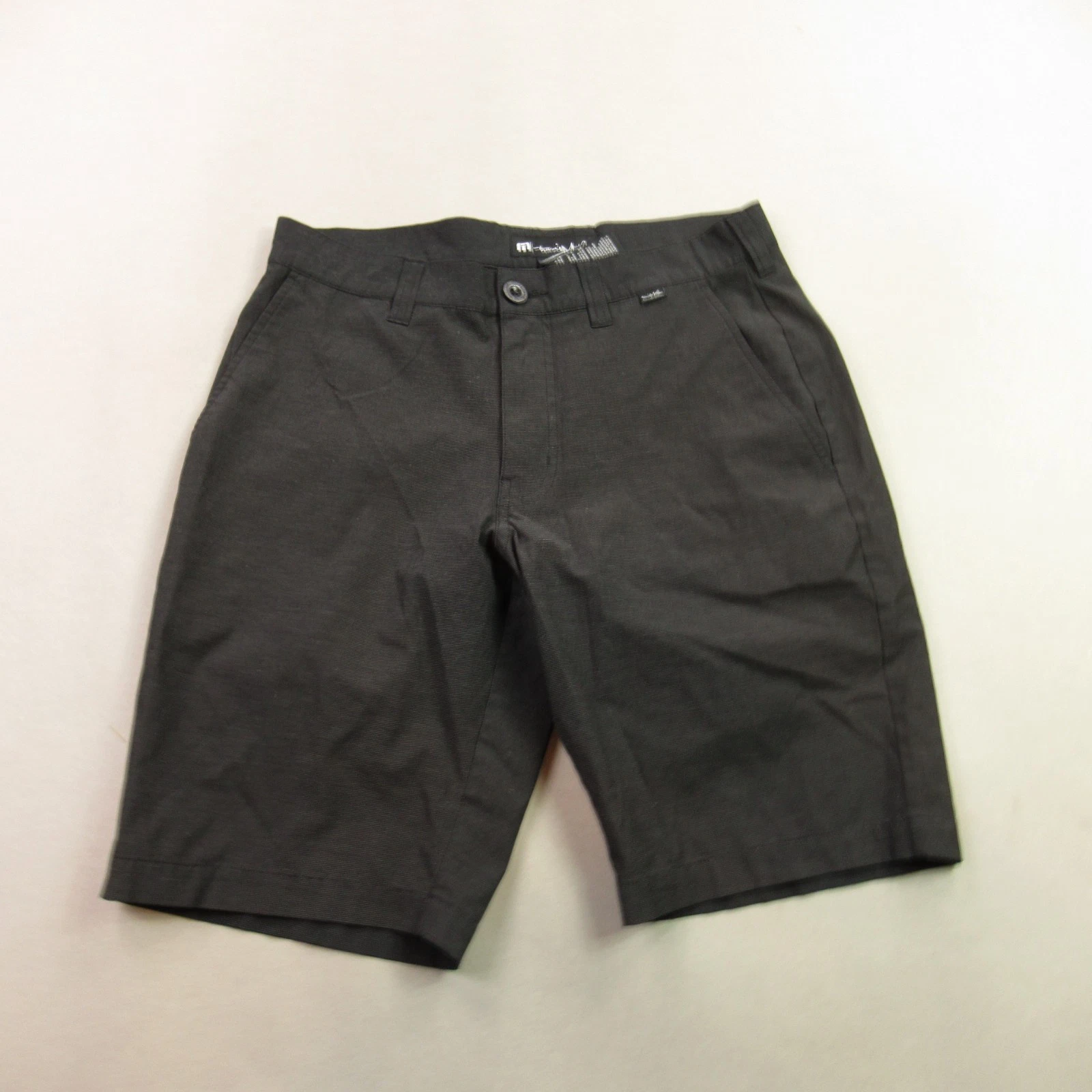 Travis Mathew Shorts Mens 30 Pockets Button Lightweight Outdoors Black Chino