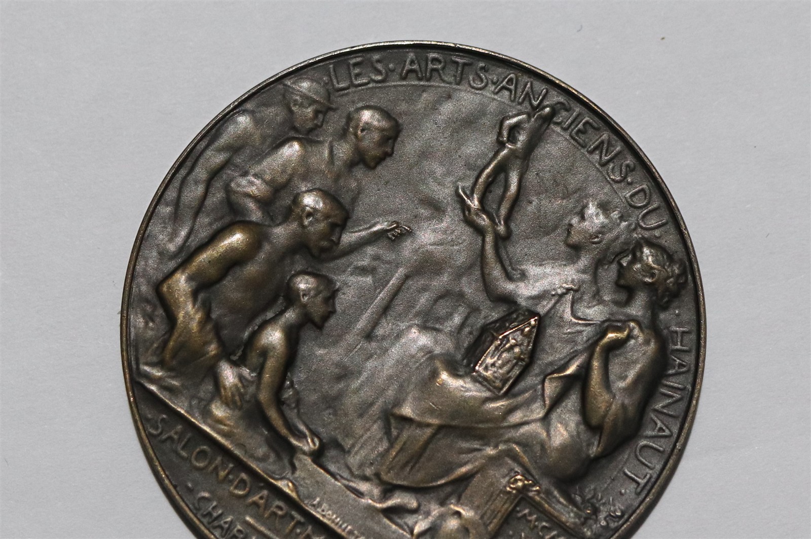 🧭 🇧🇪 BELGIUM CHARLEROI 1911 MODERN ART EXPOSITION MEDAL By Bonnetain B89 CG25