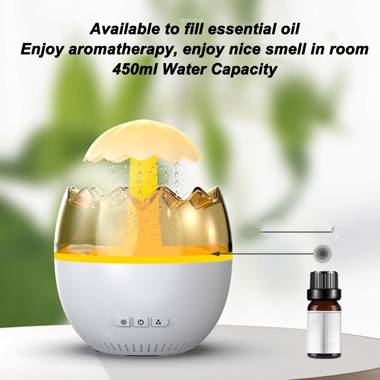 Colorful Night Light Raindrop Humidifier For Bedroom Recommended