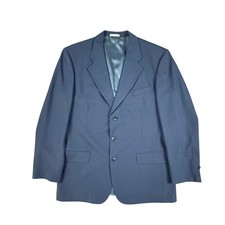 Bachrach Men’s Navy Blue Wool Blazer Sport Coat Jacket 44T Tall USA Made