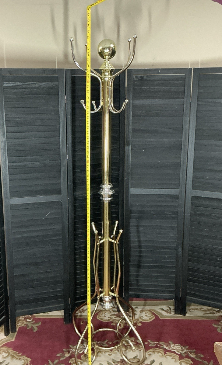 20世紀前半｜イギリス｜Brass｜ハットスタンド Vintage Brass Tone Standing Hall Tree Hat Stand Coat Rack Floor