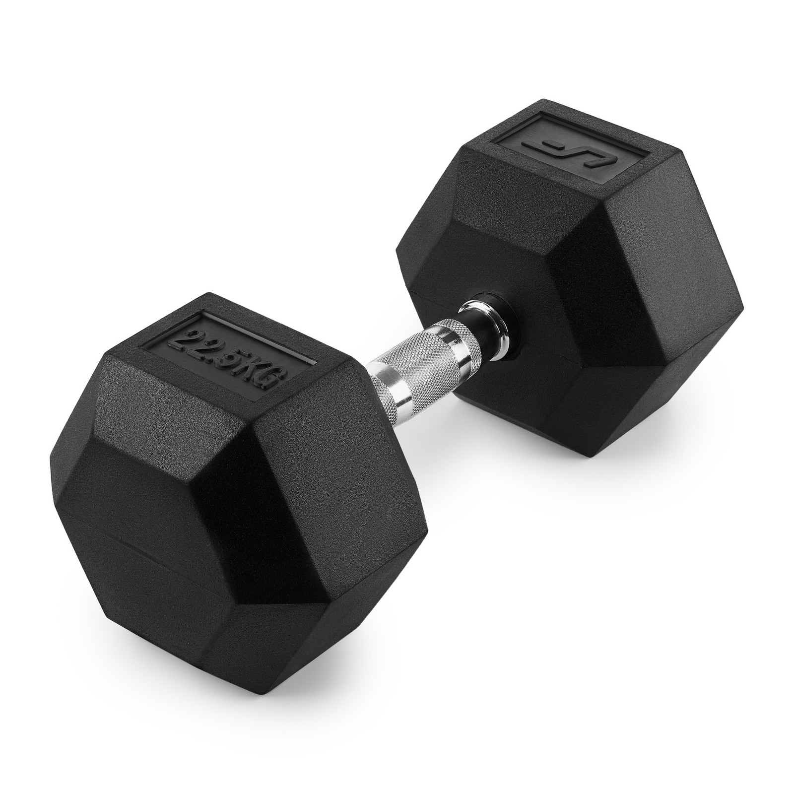 Mancuerna HEX de hierro fundido recubierta de goma 22,5 kg - UpForm