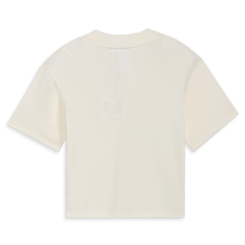 PUMA Winston Graphic Mock Neck Short Sleeve T-Shirt X Squish Youth Girls Beige C - Picture 2 of 2