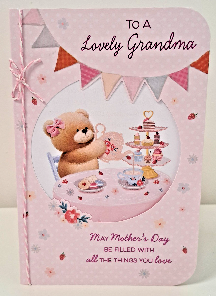 Mother's Day Card. To A Lovely Grandma . 23x15cm (9x6 Inches)
