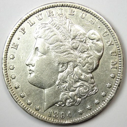 1894-P Morgan Silver Dollar $1 Coin 1894 - XF / AU Details - Rare Key Date