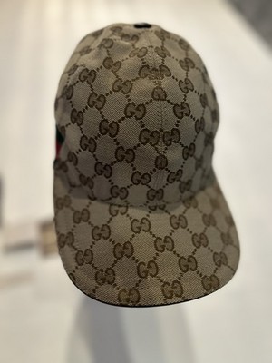 Authentic Gucci Hat come with dust bag in excellent condition GUCCI Monogram Equestrian Hat Beige Brown (in excellent  main image 2