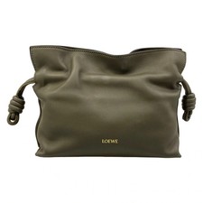 Loewe Flamenco Clutch Mini Clutch Bag Khaki Nappa Calf