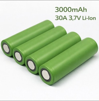 4х Akkuzelle 3,7V 3000mA Hochleistungs 30А für  DIY-Projekte E-Zi 17,5х66mm 3,6V