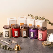 5 Pack 14oz Scented Candle Set - Home Decor & CHRISTMAS Gift  100Hours Aromat