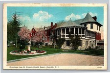 St. Francis Health Resort Denville NJ Postcard 1940 Linen Curt Teich