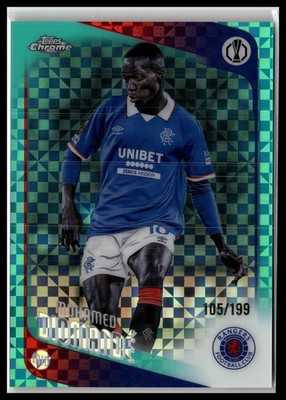 2025-26 Topps Chrome UEFA Club Mohamed Diomandé #45 Aqua X-Fractor #/199