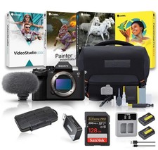 Sony Alpha a7R V Mirrorless Camera Vlogger Bundle - Shotgun Mic  128GB SD Card