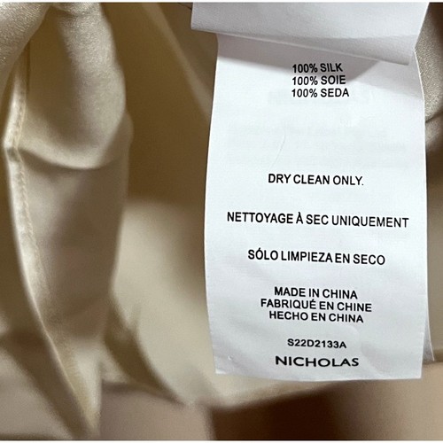 NICHOLAS Simie Silk Mini Dress- Milk- Sz US 0 - Picture 5 of 8