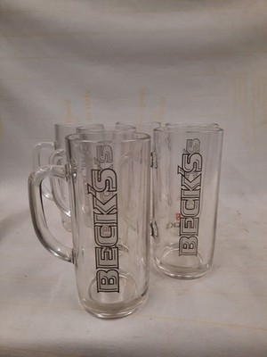 Becks 6x Bierkrug Seidel Krug 0,4 l Gastro Bremen aktuelles Design