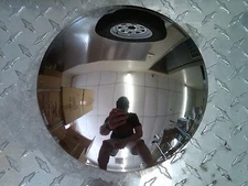 (4) Stainless Steel Baby Moon 8" Golf Cart Trailer Hub Cap Rim Yamaha EZGO