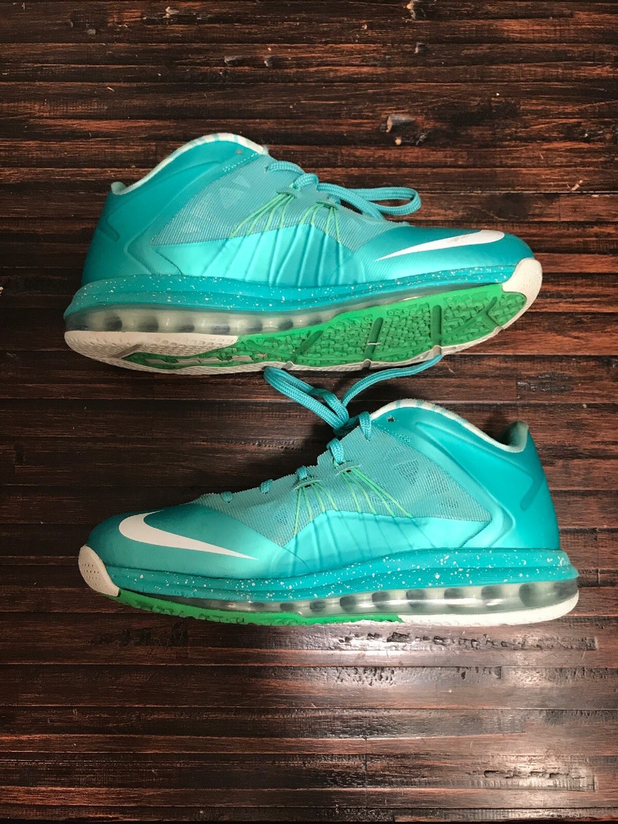 Nike Air Max LeBron 10 X Low Easter Crystal Mint Green Mens size 8