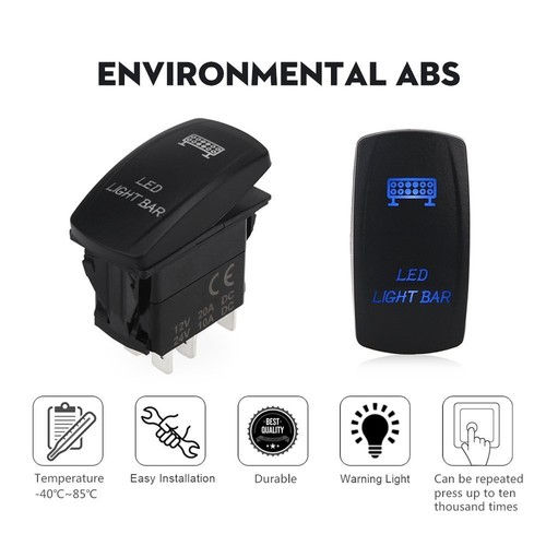 LED Light Bar & LED Work Lights Rocker Toggle Switch UTV POLARIS RZR XP 900 1000 - Picture 11 of 11