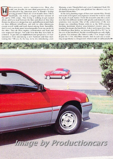 1984 Honda Civic CRX 1.5 Original Car Review Report Print Article
