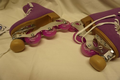 Jackson Atom Vista Inline Roller Figure Skates Purple Size 8 Women New In Box - Picture 10 of 15