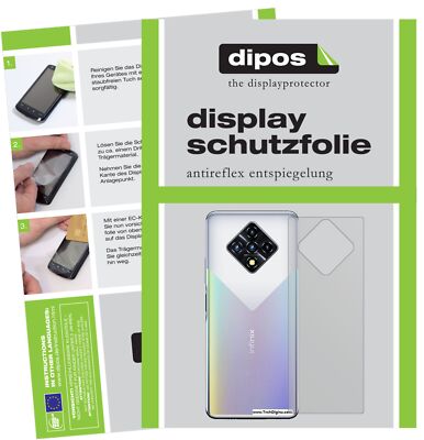 6x Schutzfolie für Infinix Zero 8 Rückseite matt Displayschutzfolie Display