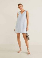NEW MANGO (Zara Group) POCKET DENIM IN LIGHT BLUE Dress size EUR L, USA 8