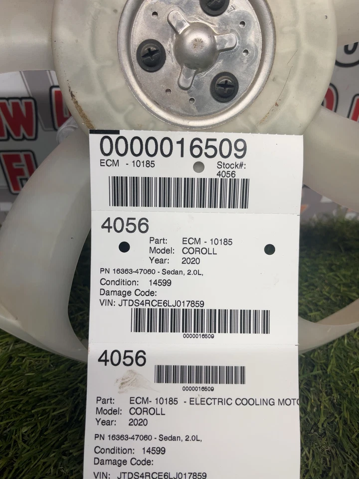 VENTILADOR Y MOTOR RADIADOR TOYOTA COROLLA 19-22 Foto 4 de 4