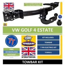 Towbar for VW Volkswagen Golf 4 Mk4 Estate 1999 to 2006 Mark IV Flange TVW616
