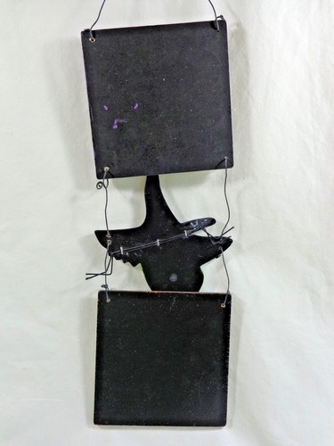 THE WITCH IS IN Wall Hanging 14" Wood Wire Halloween Decor - Picture 3 of 3