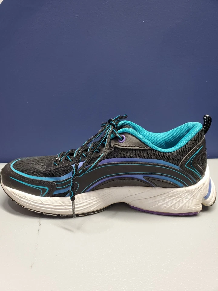 Ryka Inspire Running Sneakers Shoes Womens Size 7 Black Blue Mesh Lace Up - Image 4 of 4