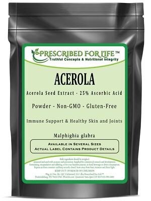 Acerola - Acerola Seed Extract Powder - 25% Ascorbic Acid (Malphighia glabra),