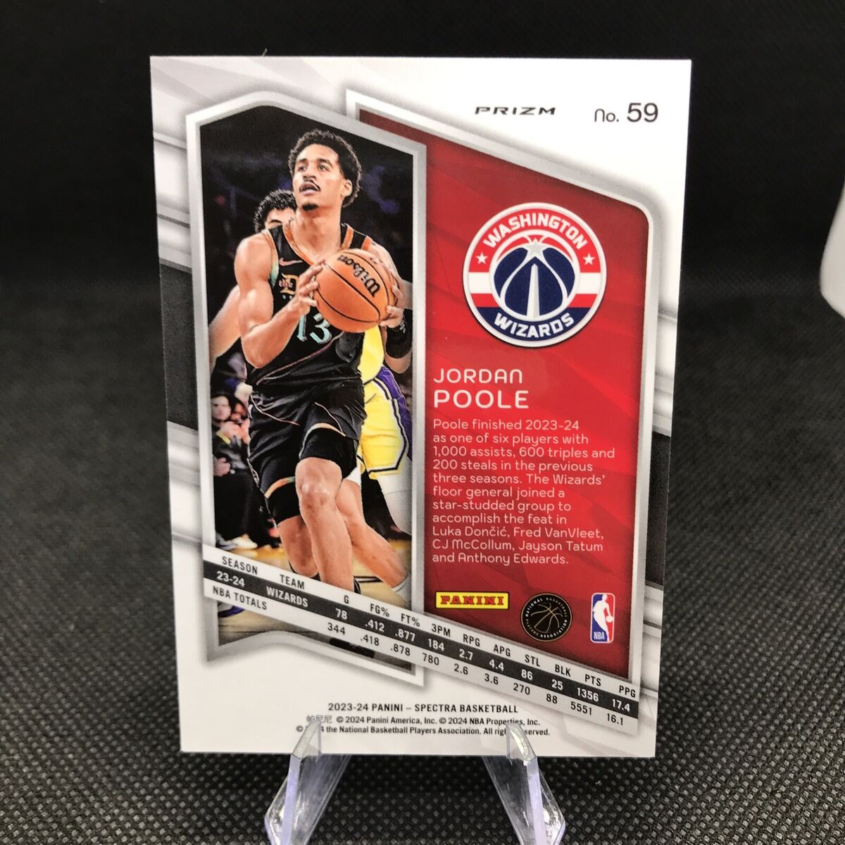 JORDAN POOLE MENAGERIE PRIZM SSP 2023-24 SPECTRA 59 WIZARDS JORDAN POOLE MENAGERIE PRIZM SSP 2023-24 SPECTRA 59 WIZARDS