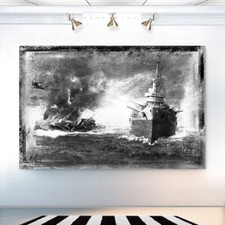 Leinwand Bild Boot Kriegsschiffe Wandbilder XXL Wohnzimmer  Max 150x100x4cm 1811