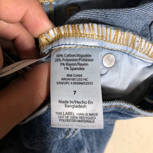 Wonder Nation Jeans Boys Size 7 Blue Straight Stretch Elastic Adjustable Waist - Picture 5 of 8