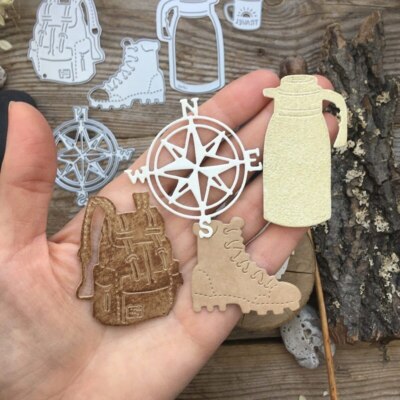 Reisen Metall Cutting Dies Rucksack Schuhe Stencils Scrapbooking Stanzschablonen