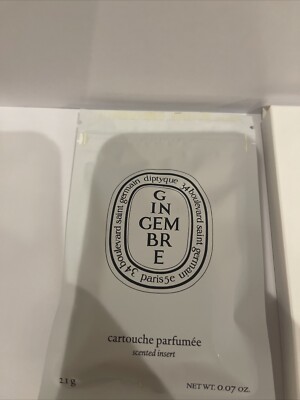 Diptyque Cartouche Parfumée Scented Insert  Gingembre 2.1 g/0.07 oz Brand New Bx