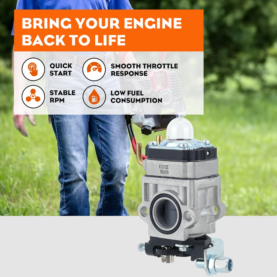 Карбюратор для триммера Earthquake E43 E43WC E43CE Auger MC43 MC43E MC43C 300486 - Изображение 3 из 4