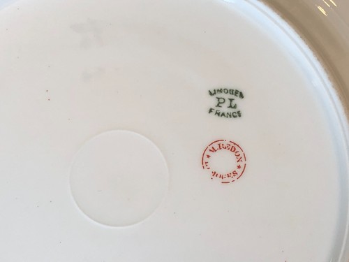 Set of 4 M Redon Limoges PL France Decorated Pheasant Bird Plates 8-1/4" - Picture 12 of 13