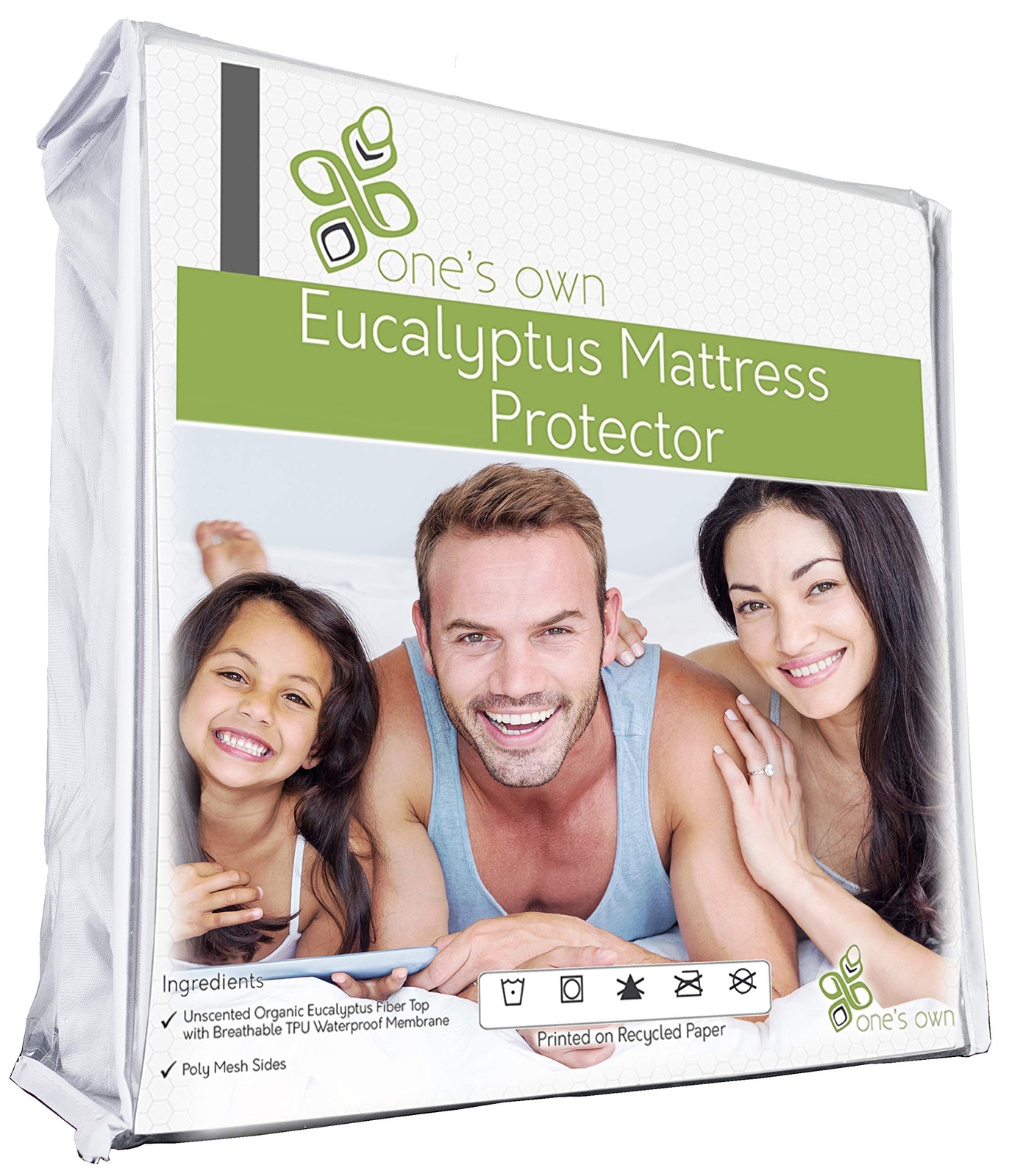 Mattress Protector, Renewable Organic Tencel/Eucalyptus Fiber Top, TPU Waterp...-image