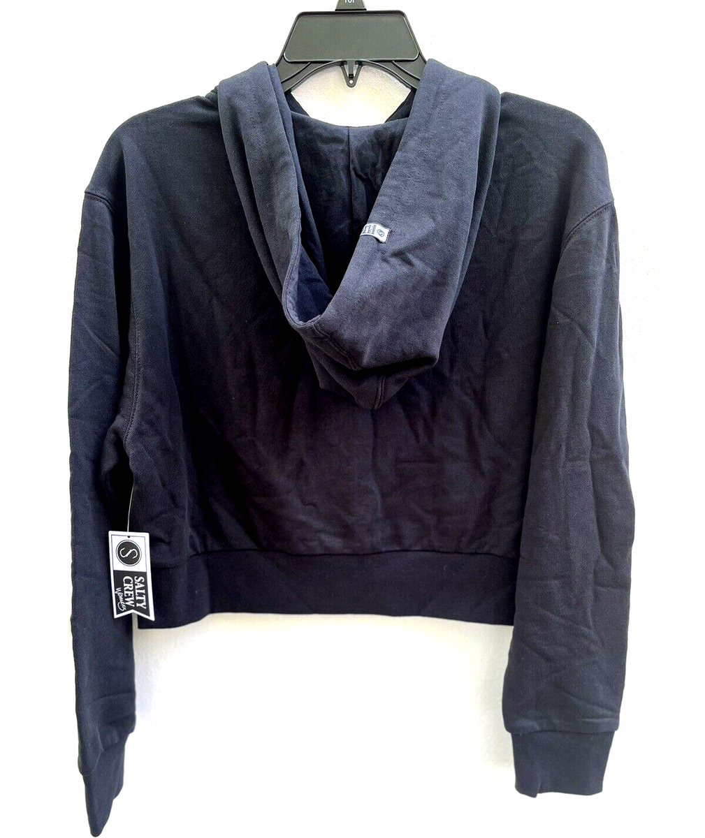 Salty Crew Cruisin Crop Zip Front Hoody Women's Fleece Small