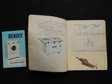 Cahier d'économie domestique - élètricité - chaudière - entretien bendix 1950