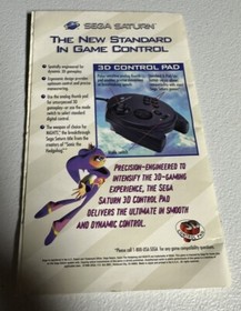 Nights into Dreams - Sega Saturn - Authentic Manual Only! With Registration Card