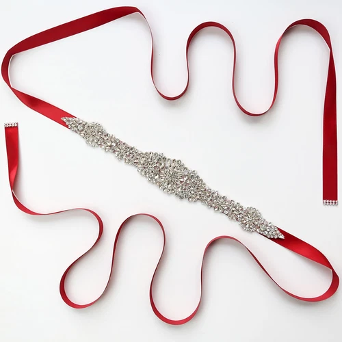 UK Hot Rhinestones Bridal Sash Wedding Dress Sash Beaded Belt Crystal Waist Belt - Bild 4 von 23