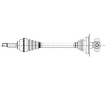 Drive Shaft Metelli 17-0342 for Volvo S40 I V40 Estate