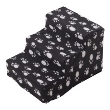 3 Step Small Dog Pet Stairs for Bed Sofa Detachable Ladder Frame Removable Cover