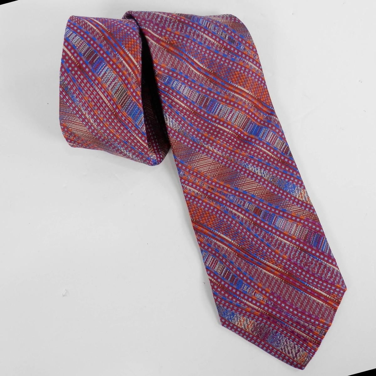 Cravate Missoni 100% Soie Rouge Uni – Largeur 3,25 – Neuf Sans étiquette