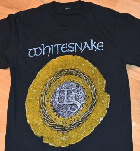 *T-shirt WHITESNAKE ANNÉES 1980* T-shirt de concert rock vintage 1987 TOUR (S) Small Glam Metal - Photo 1 sur 4