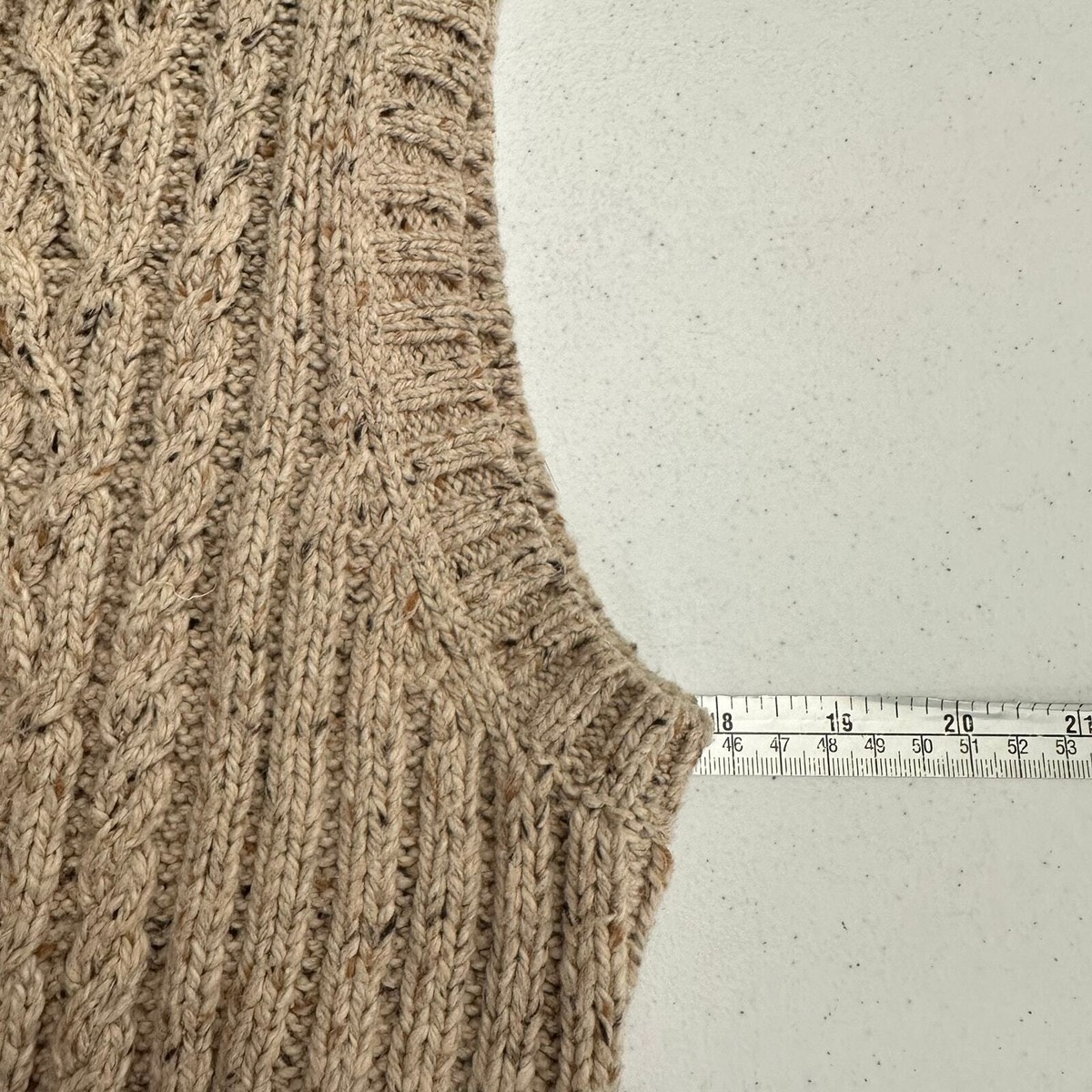 St Johns By Womens Sweater Vest Size L Cable Knit Belted
